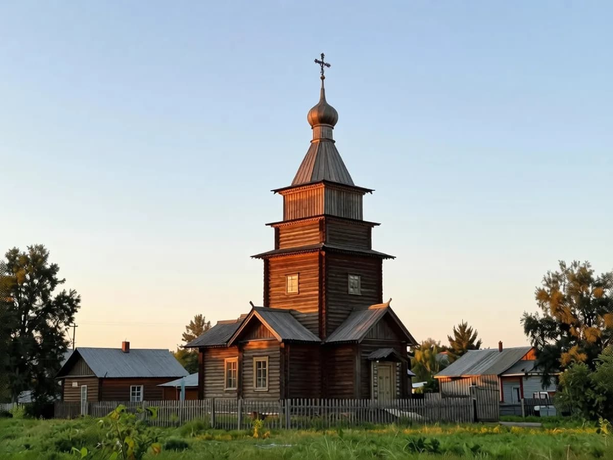 Удалить объект с фото: Провода над храмом